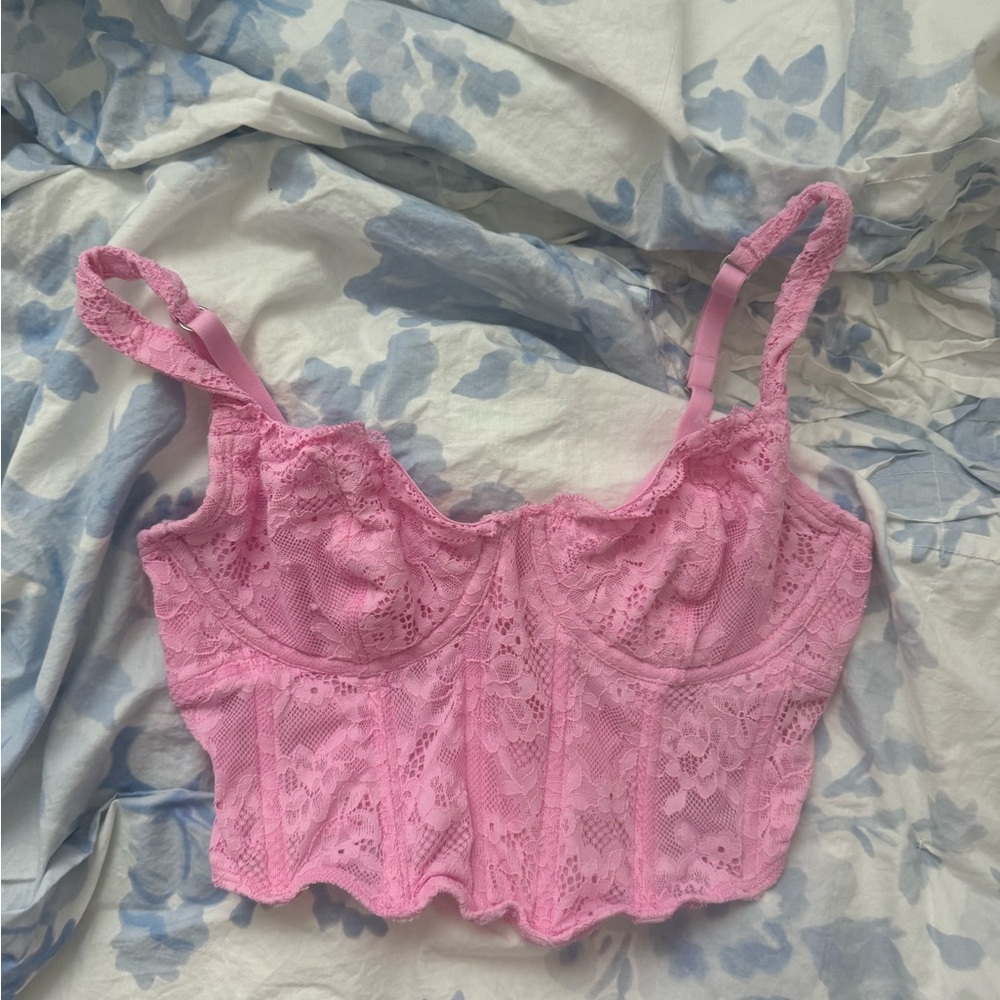 hollister pink corset bralette - Picture 2 of 3